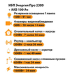 ИБП для котла Энергия Про 2300 + Аккумулятор 100 Ач 12 В (1600Вт - 34мин) - ИБП и АКБ - ИБП для котлов - Магазин электрооборудования для дома ТурбоВольт
